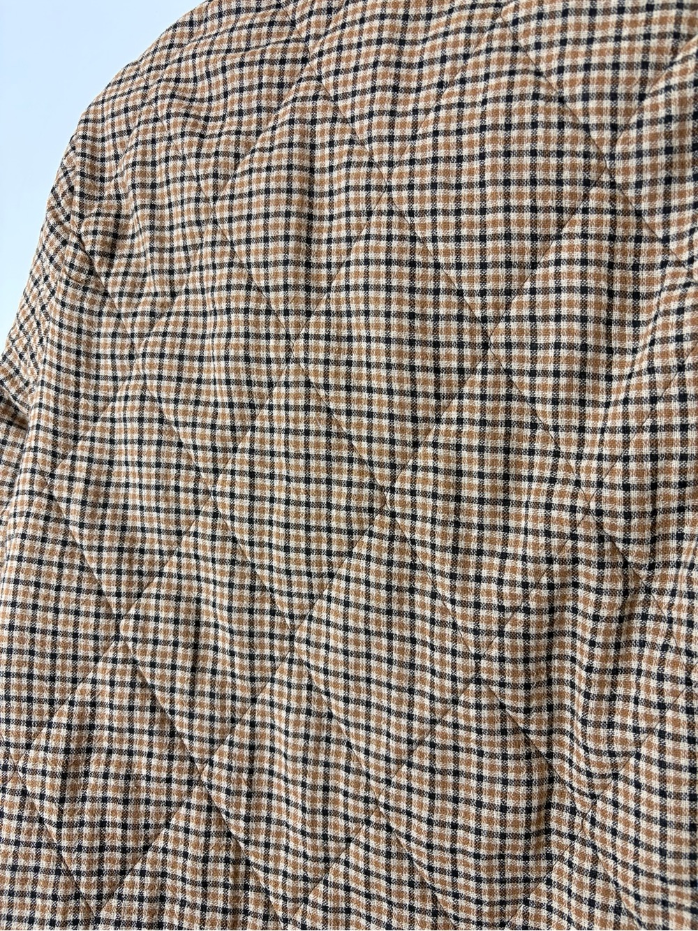 Zara Brown Plaid Quilted farm girl with Corduroy Collar - Picture 12 of 16